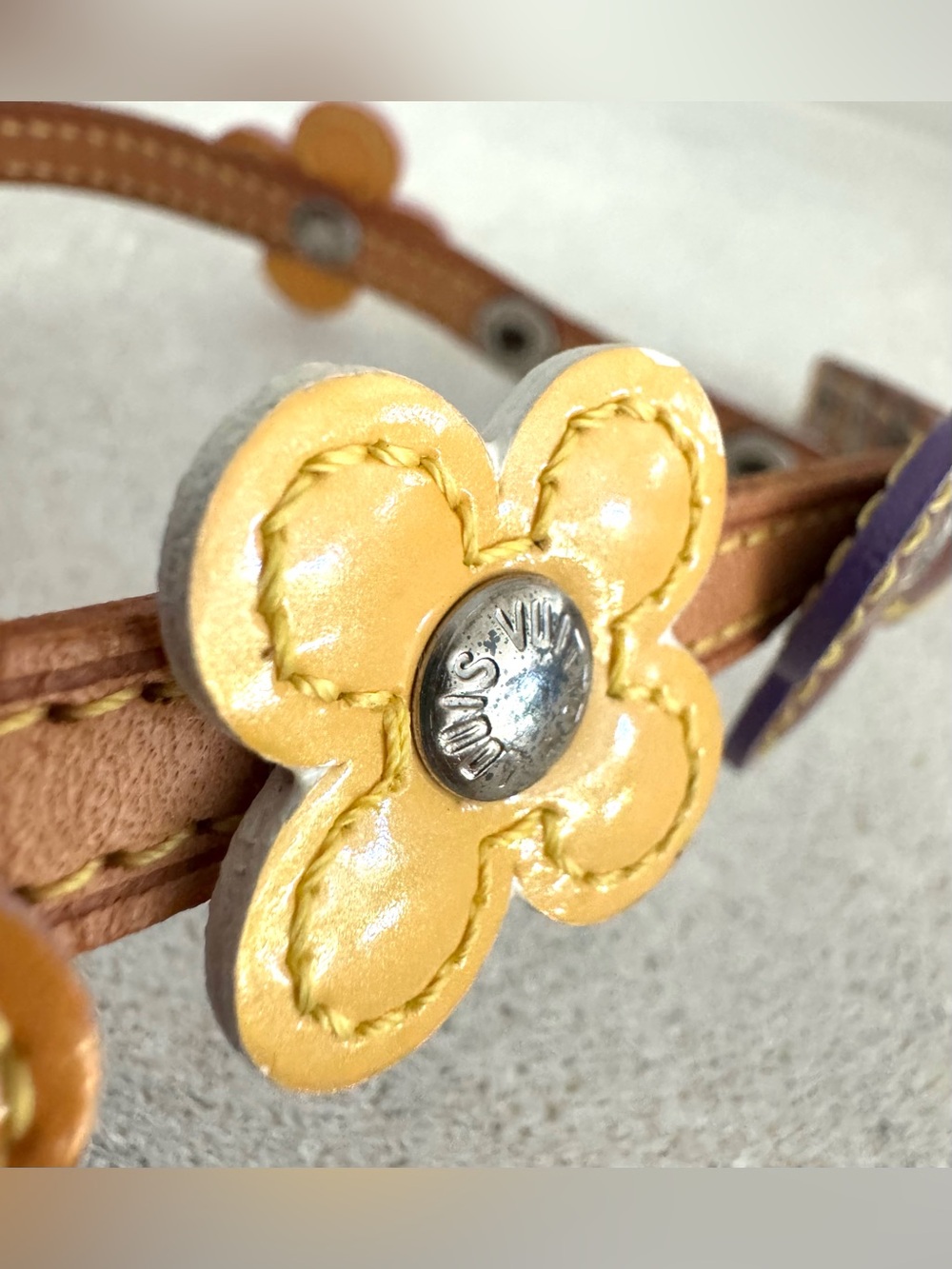 LOUIS VUITTON Vernis Flower Double Wrap Bracelet Choker Necklace - Picture 11 of 11